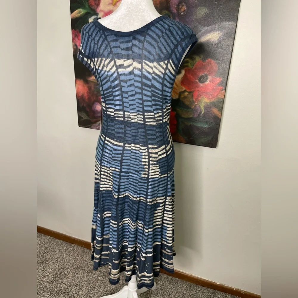 Nic + Zoe Mesmerize A Line Knit Twirl Midi Career Dress Office Retail 228 - Picture 4 of 12